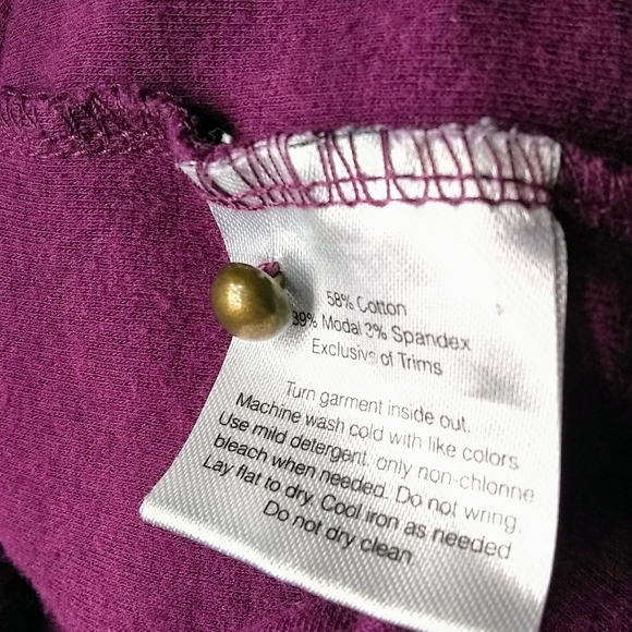 Eddie Bauer Small Purple Ruffle Long Sleeve Shirt - Picture 11 of 11